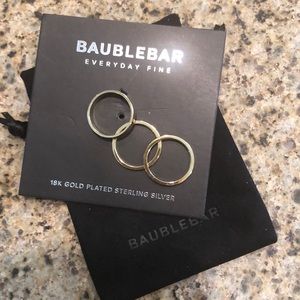 18k gold plated stacking ring set